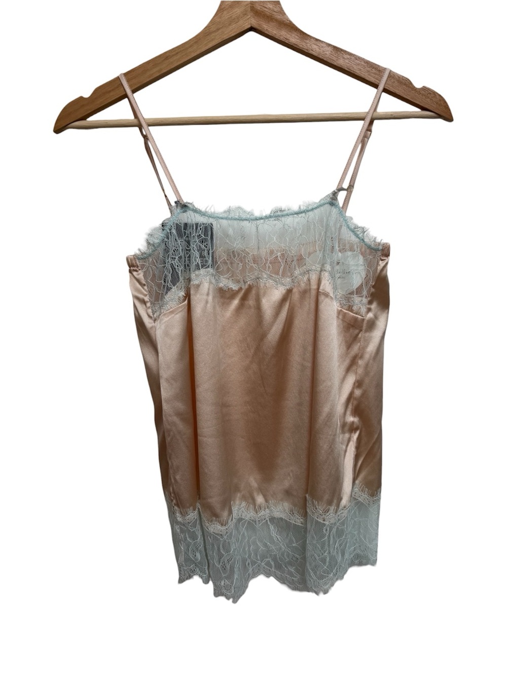 Mimi Holliday Sine Qua Damaris Silk Lace Trim Camisole Women XS NWT Peach Blue